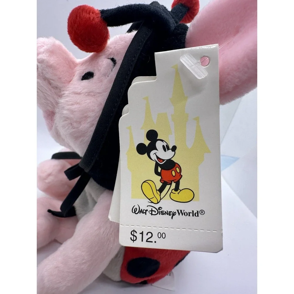 Walt Disney World‎ - 1999 Ladybug Piglet - Bean Bag - With Tag - Vintage - 12